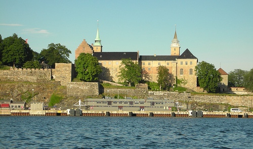 Каменная крепость-замок Акерскус в Осло