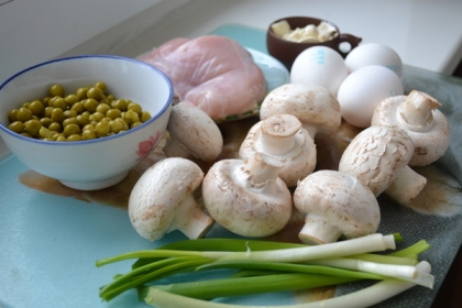 Ингредиенты для салата с куриным филе