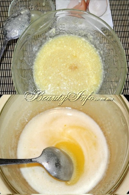 Мед, яйца, сахар смешать и поставить на водяную баню