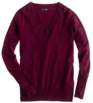 Женский бордовый свитер из кашемира 