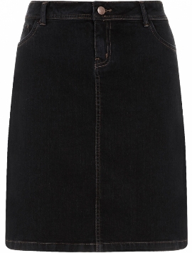 Черная юбка-карандаш из джинсовой ткани
