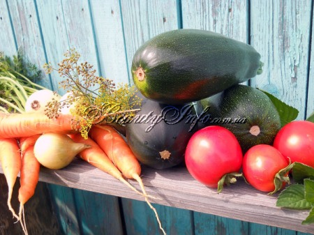 Тушеные кабачки с овощами - сотав ингредиентов