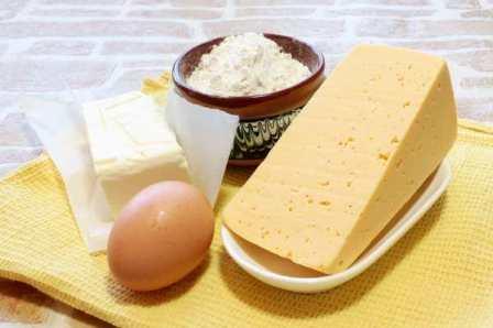 Продукты для приготовления крекеров с сыром